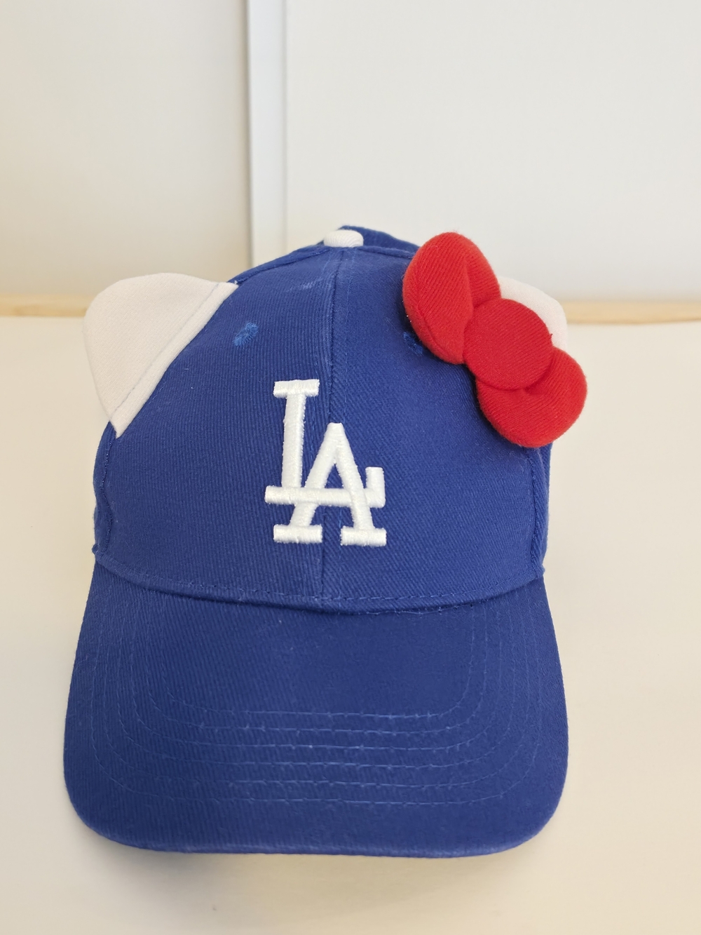 Rare HTF MLB Los Angeles Dodgers Hello Kitty Ears Hat